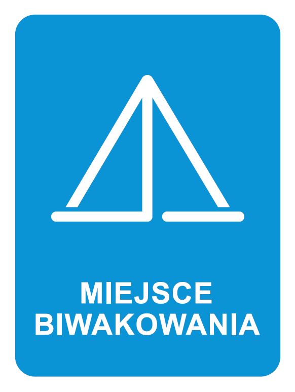 Piktogram - miejsce biwakowania