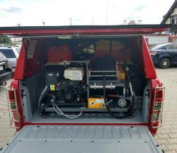 Pompa gaśnicza znajdująca się w tylnej części pojazdu partolowo - gaśniczego - 2018 rok